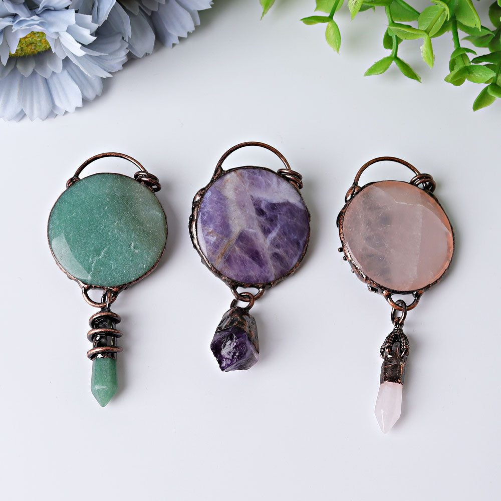 3.5-inch Green Aventurine Snake Pendant for Protection