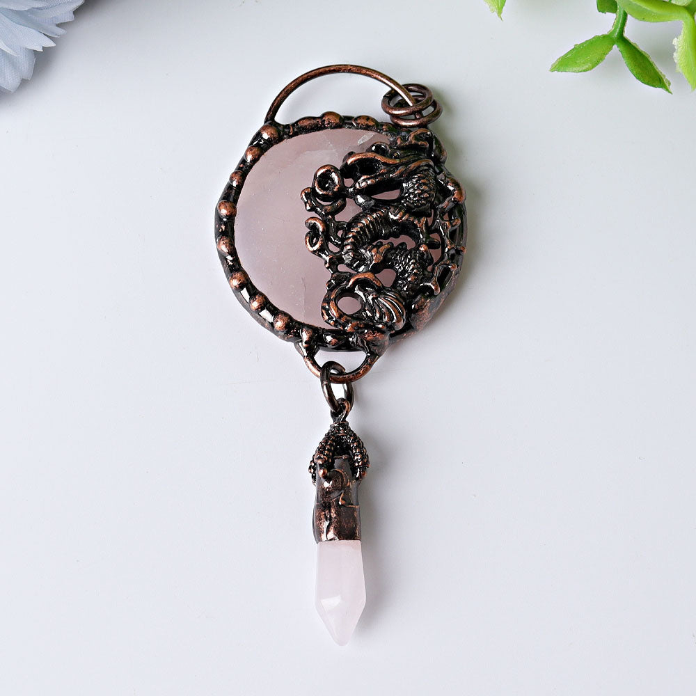 3.5-inch Green Aventurine Snake Pendant for Protection