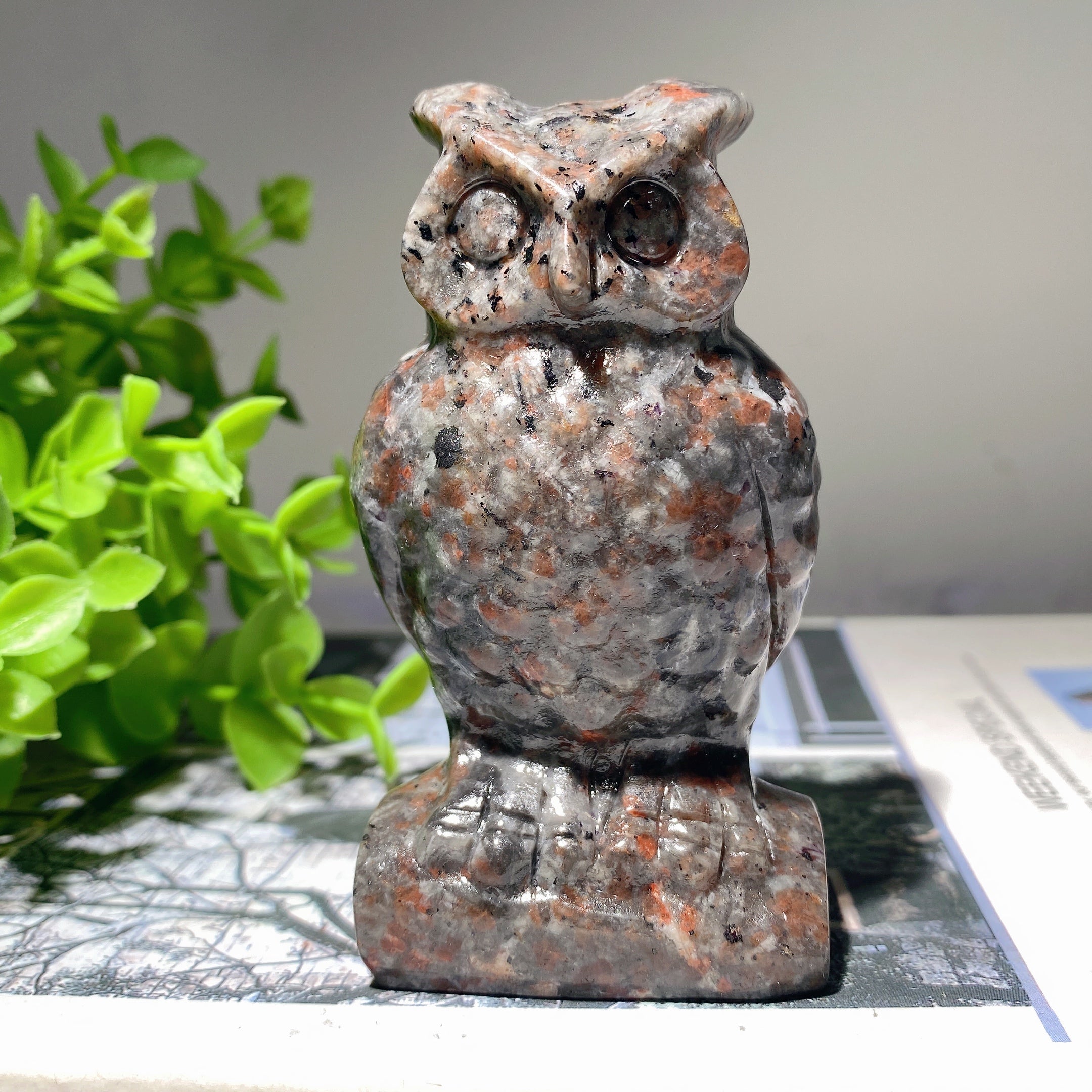 3.5 Inch Yooperlite Crystal Owl Carving for Healing