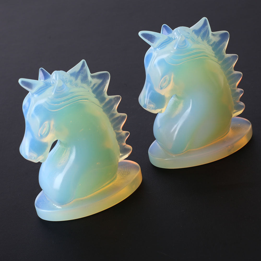 3.5" Opalite Unicorn Crystal Figurine for Healing Energy