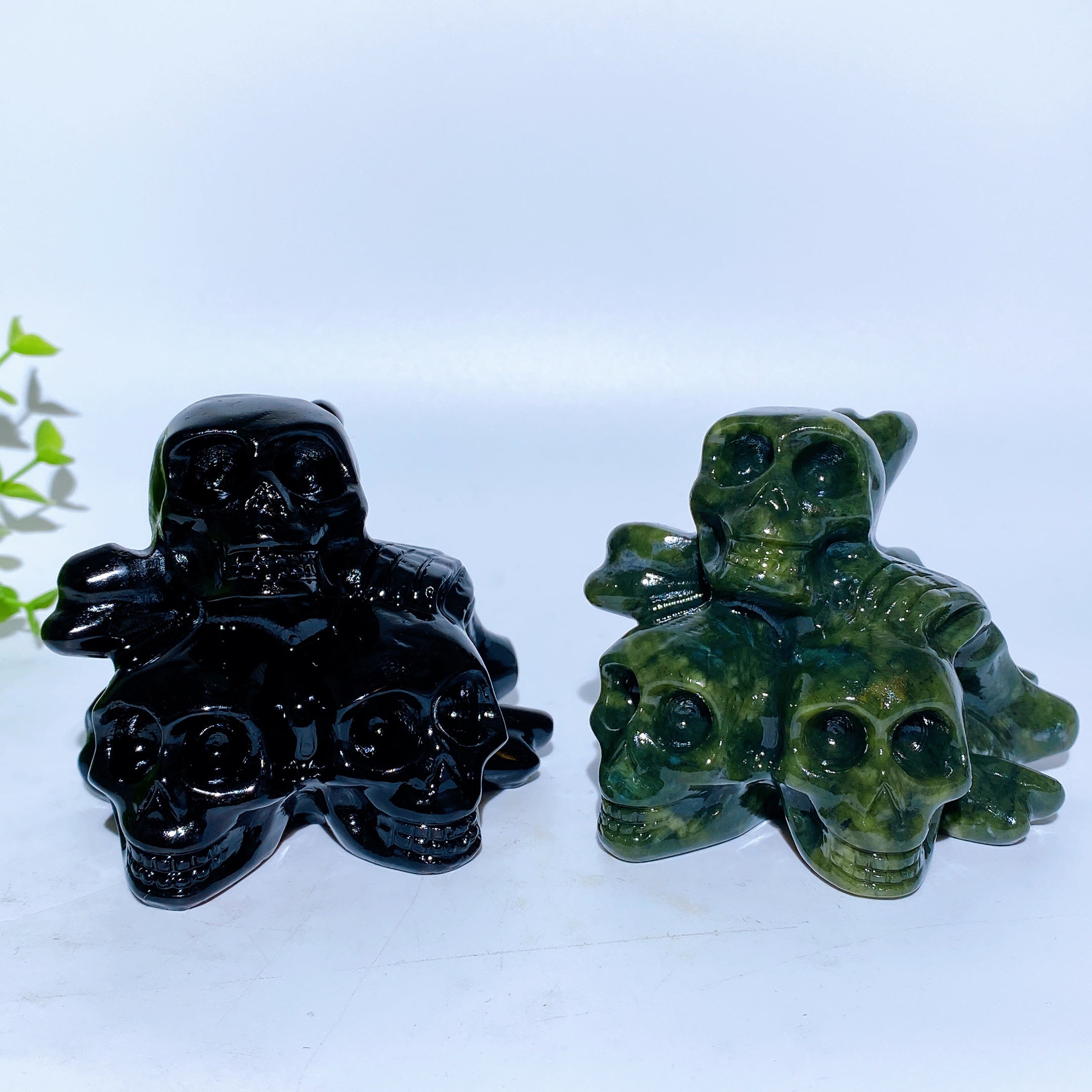 3 Zoll schwarzer Obsidian-Kristall-Totenkopf-Schnitzerei zur Heilung