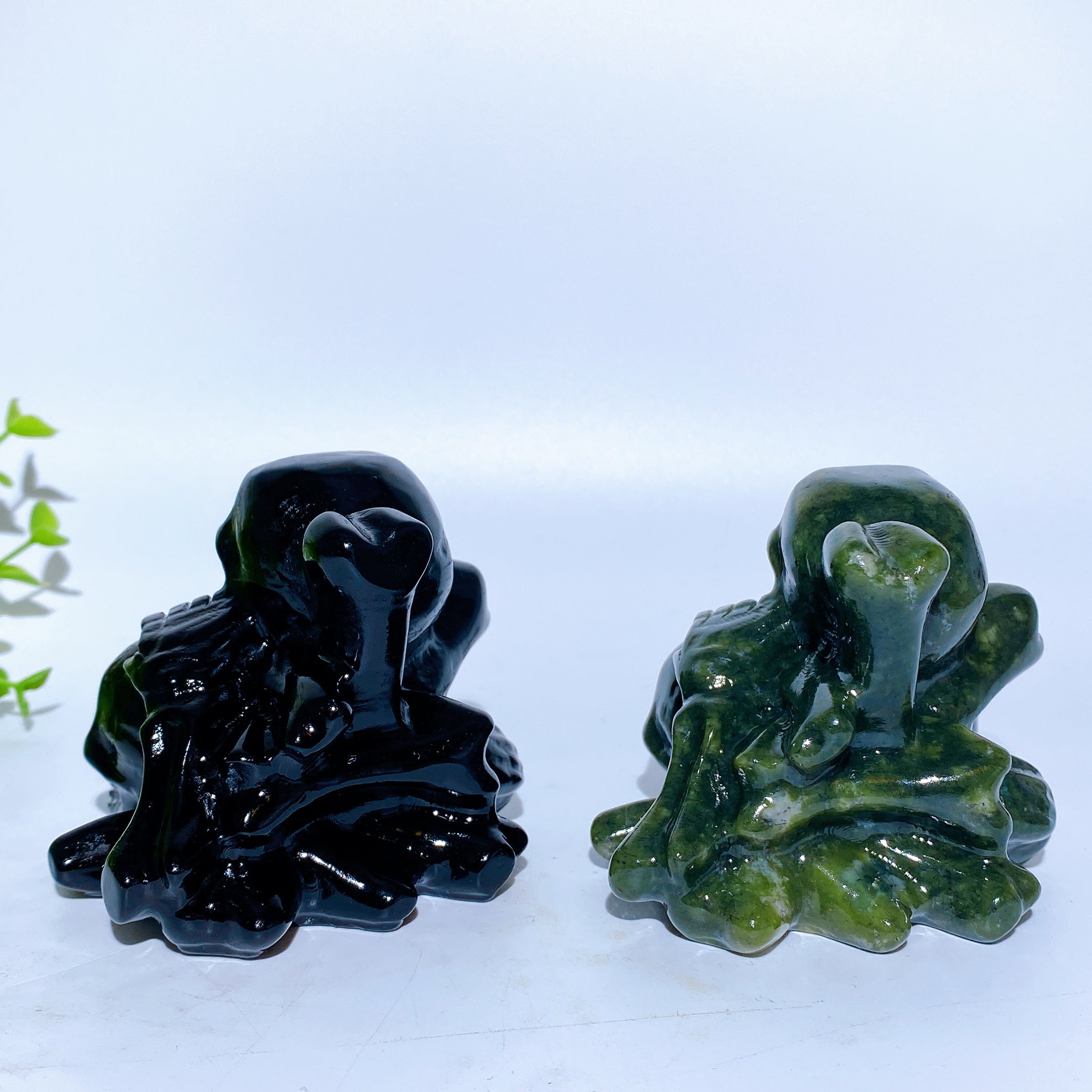 3 Zoll schwarzer Obsidian-Kristall-Totenkopf-Schnitzerei zur Heilung