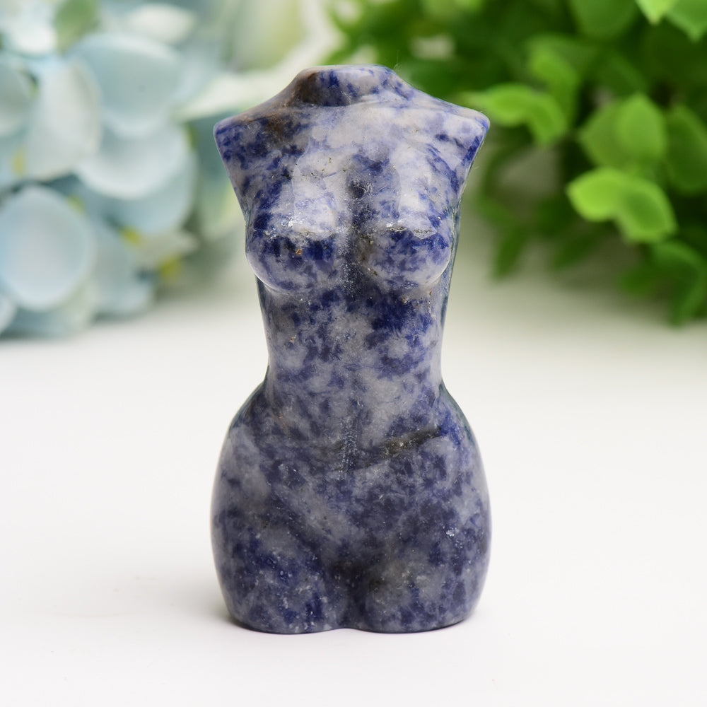 3-Zoll-Kristall-Torso-Figur-Schnitzerei | Heilende Klänge