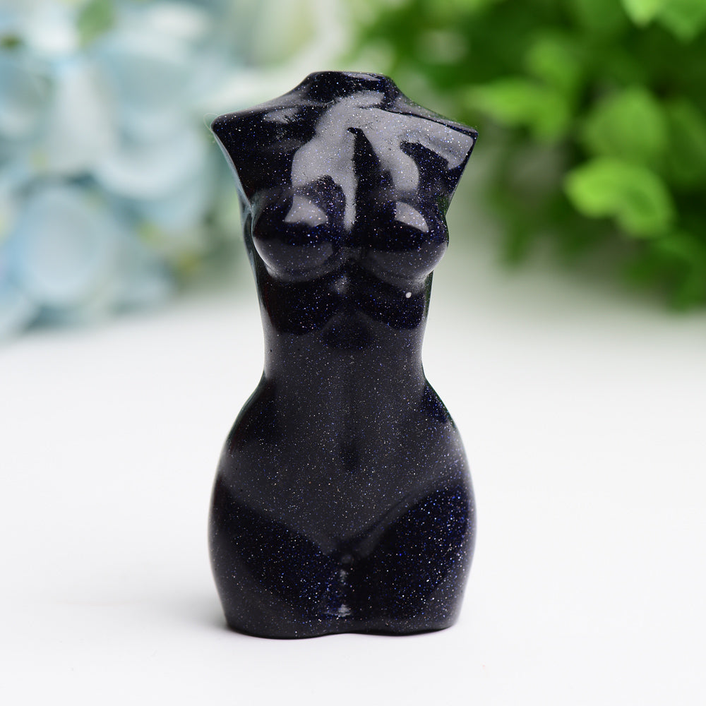 3-Zoll-Kristall-Torso-Figur-Schnitzerei | Heilende Klänge