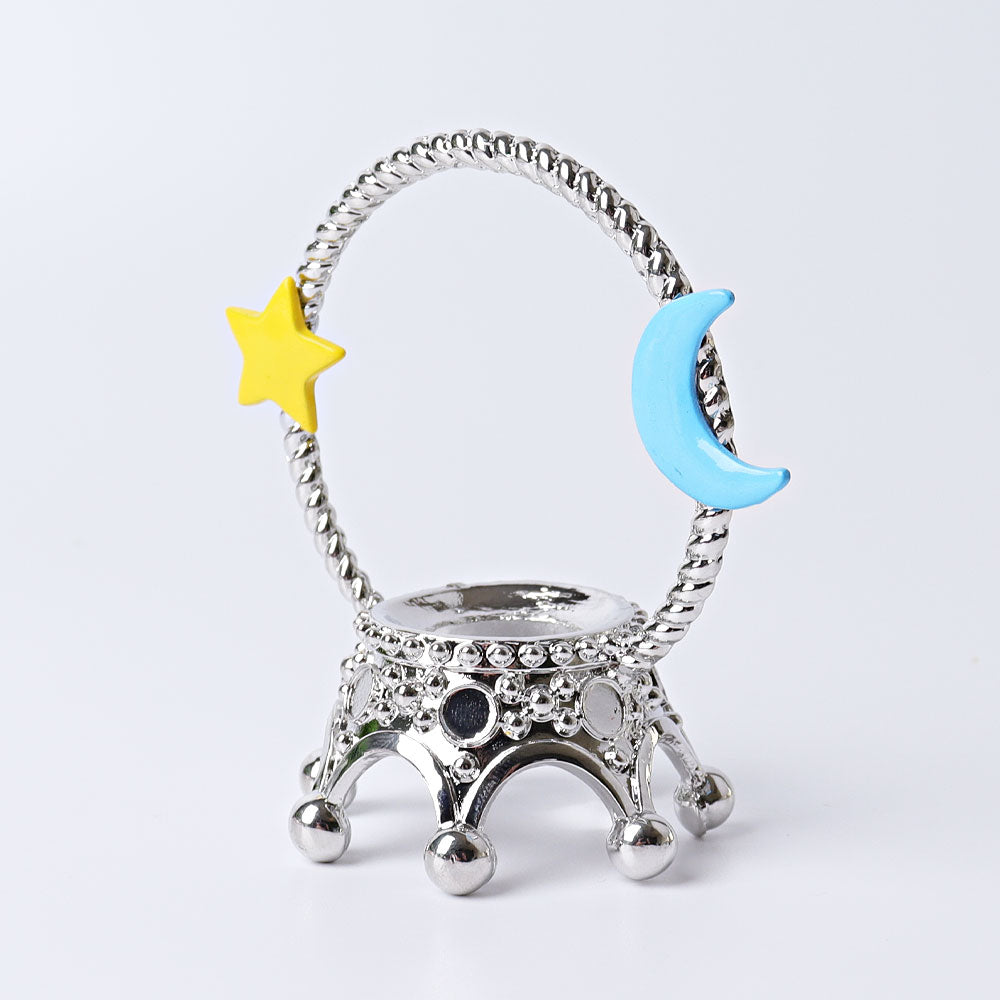 3-Zoll-Krone aus Metall, Kristallkugelständer | Kristalldekor