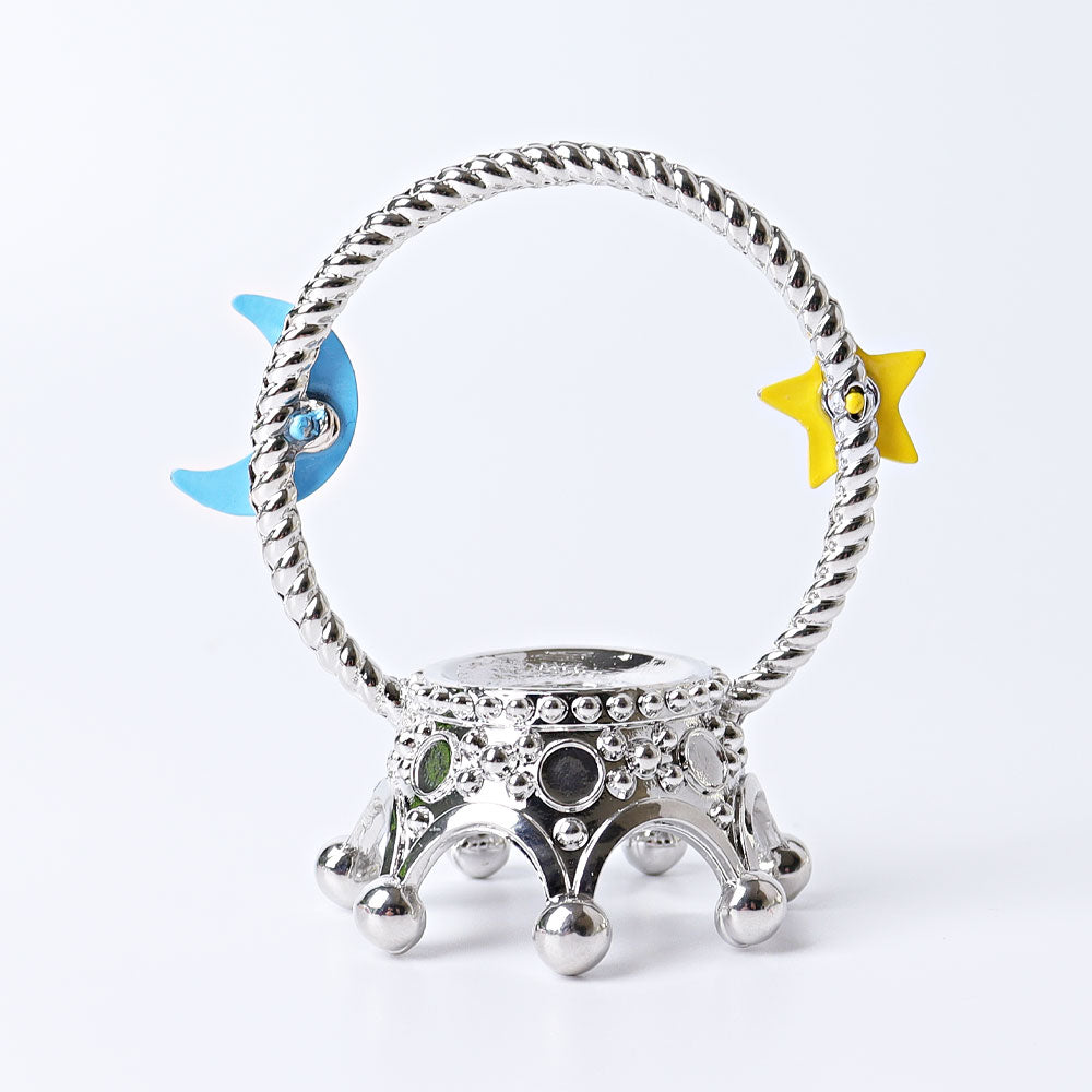 3-Zoll-Krone aus Metall, Kristallkugelständer | Kristalldekor