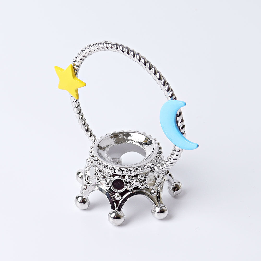 3-Zoll-Krone aus Metall, Kristallkugelständer | Kristalldekor