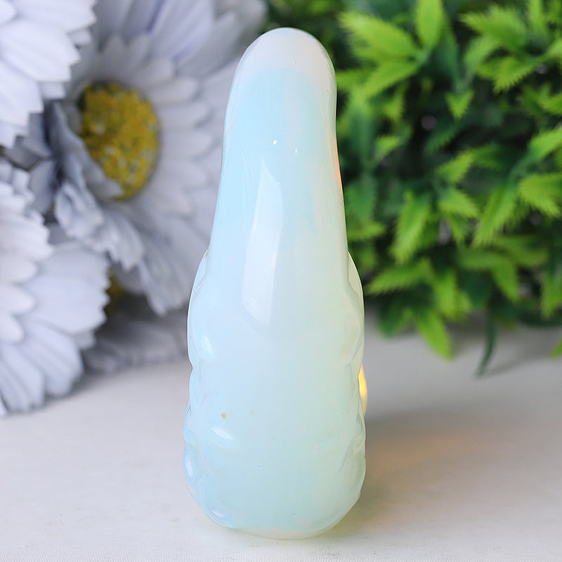 3-Inch Opalite Moon Rabbit Crystal Carving Figurine
