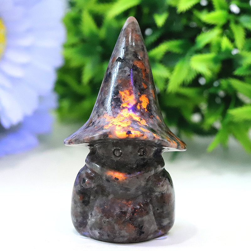 3-inch Yooperlite Baby Witch Crystal Carving Figurine