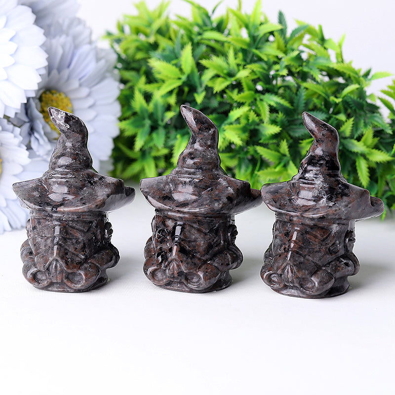 3-inch Yooperlite Wizard Crystal Carving Figurine
