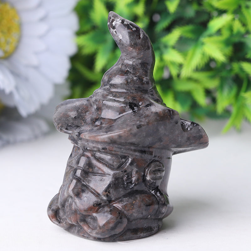 3-inch Yooperlite Wizard Crystal Carving Figurine