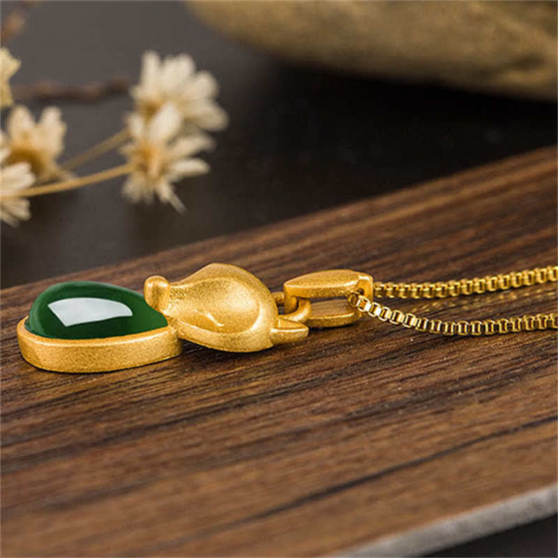 Green Chalcedony Courage Necklace Pendant | Healing Sounds