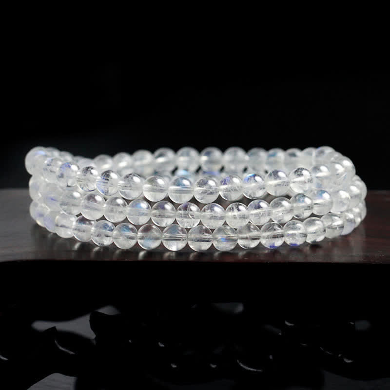5mm Genuine Moonstone Healing Bracelet for Positive Energy