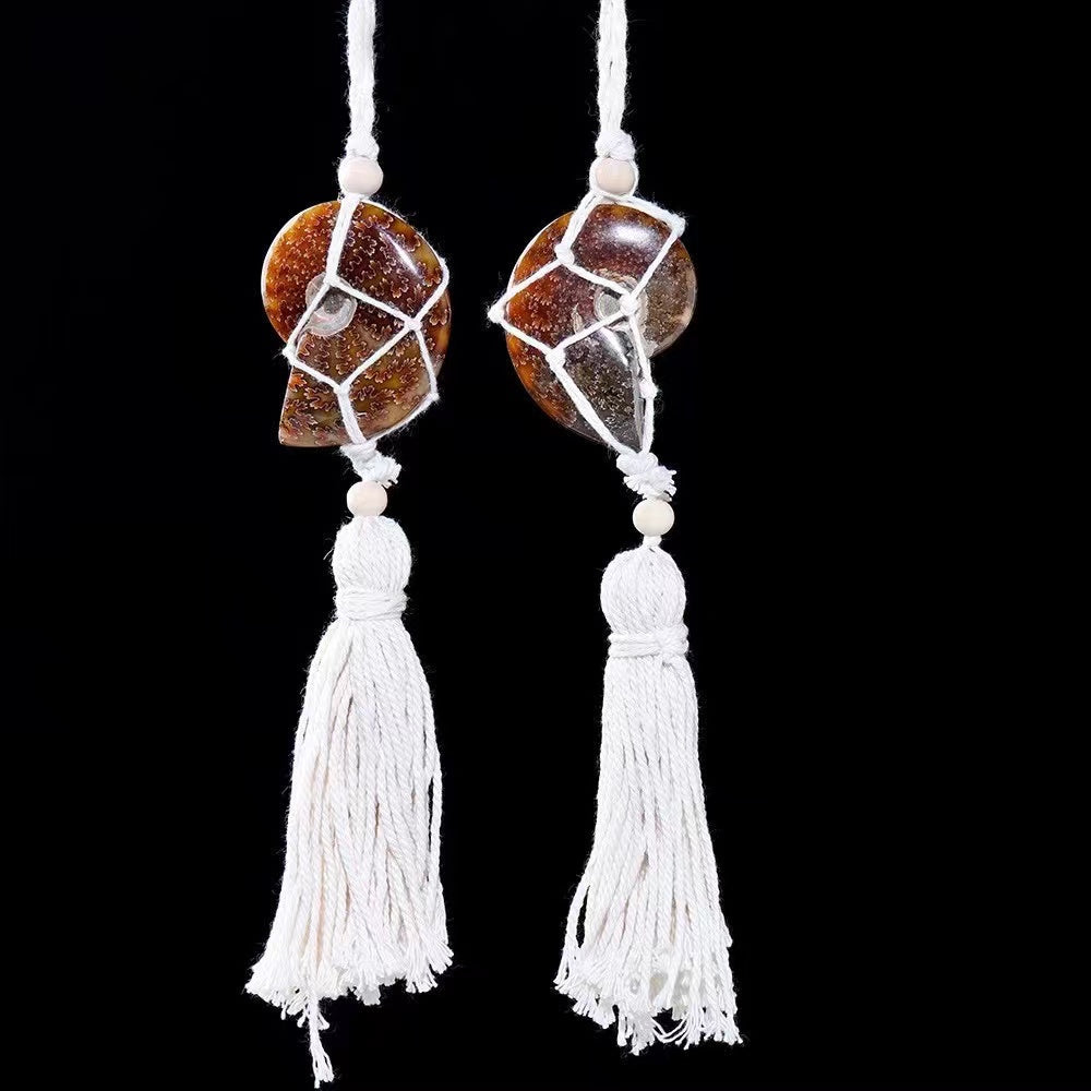 30 cm Ammonit-Hängekristalldekor für Energie im Haus