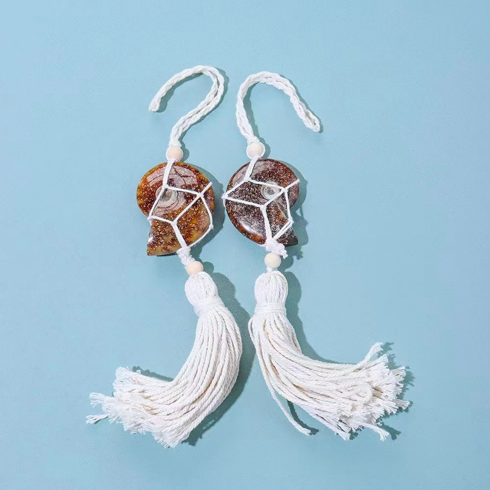 30 cm Ammonit-Hängekristalldekor für Energie im Haus