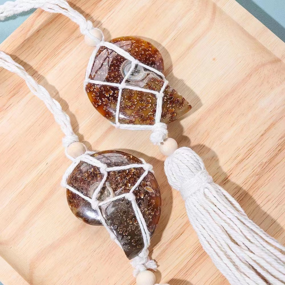 30 cm Ammonit-Hängekristalldekor für Energie im Haus