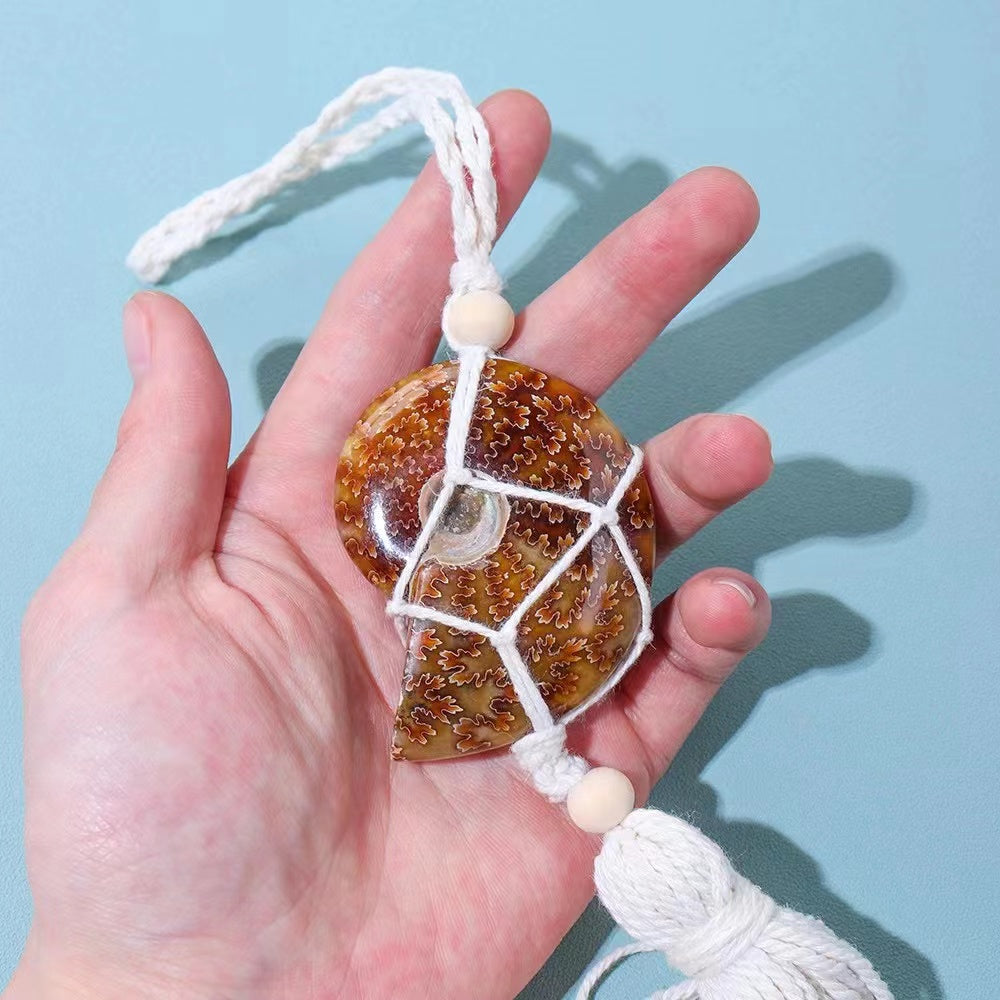 30 cm Ammonit-Hängekristalldekor für Energie im Haus