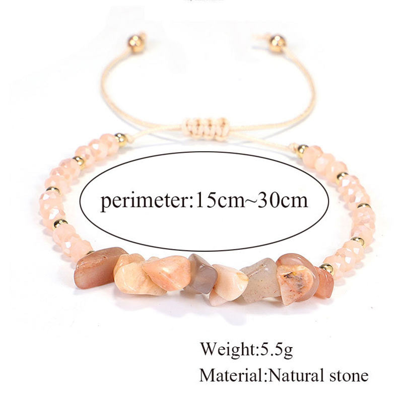 Unisex Amethyst Purify Knit Bracelet with 8mm Healing Stones