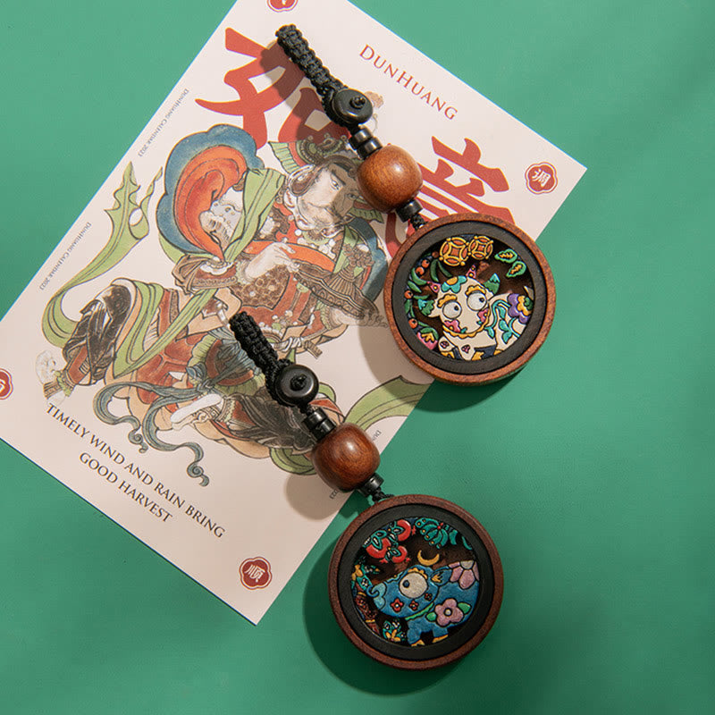 Year Of The Dragon Rosewood Zodiac Key Chain