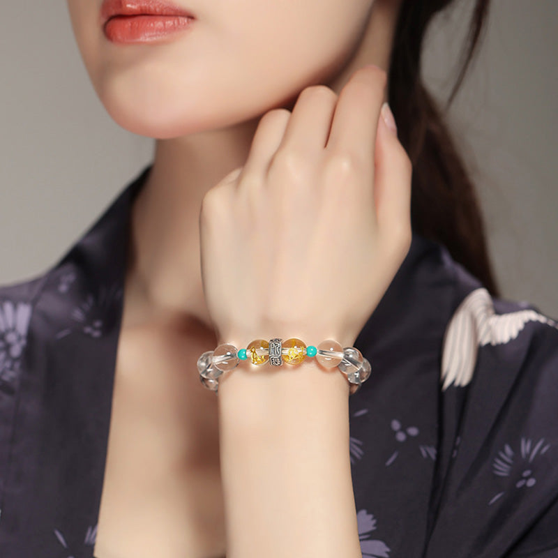 10 mm Hetian Jade Chinesisches Sternzeichen Heilarmband