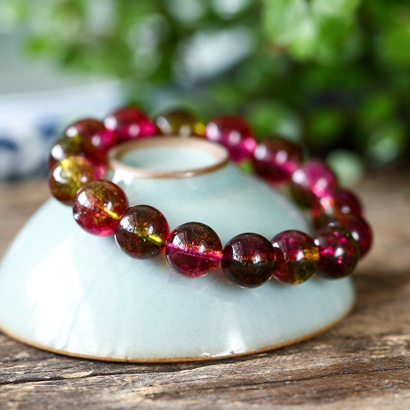 8mm Tourmaline Spiritual Bracelet for Love & Wisdom
