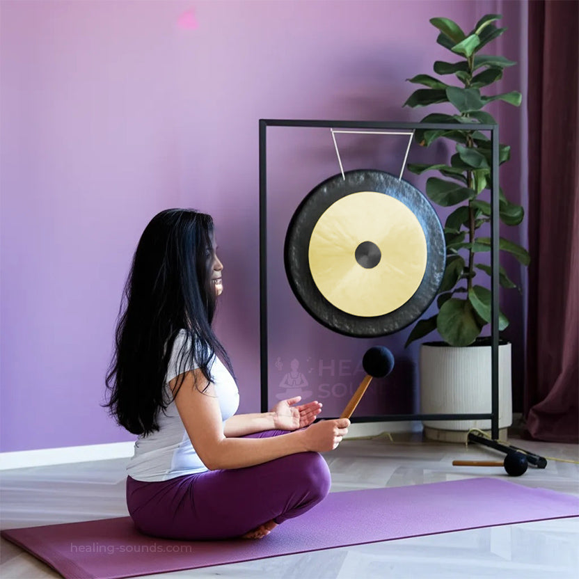 32" Chinesisches Gong-Set mit Ständer und Schlägel