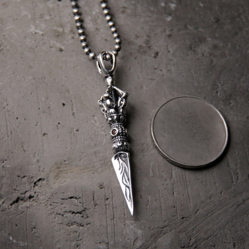 Dorje Vajra Halskette aus 925er Sterlingsilber | Spirituelle Erleuchtung