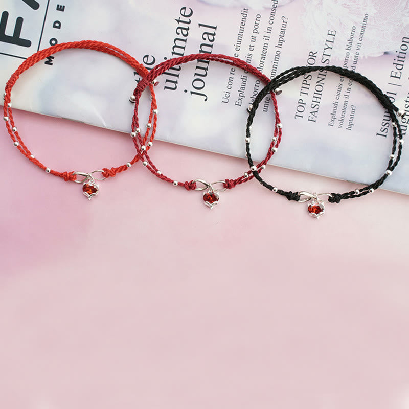 Love Heart Infinity Red String Spiritual Anklet for Protection