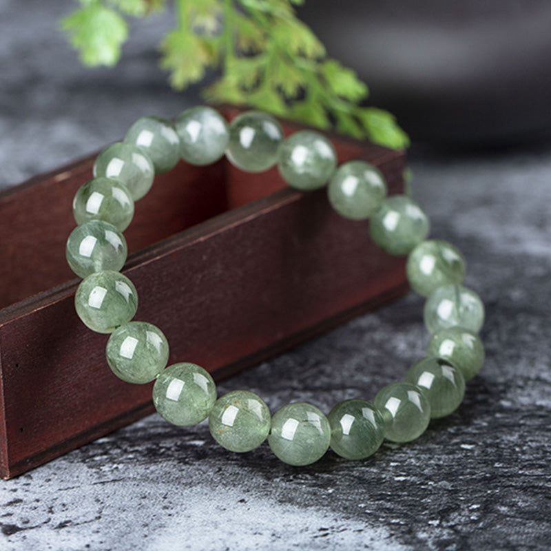8mm Green Crystal Spiritual Bracelet for Wealth & Protection