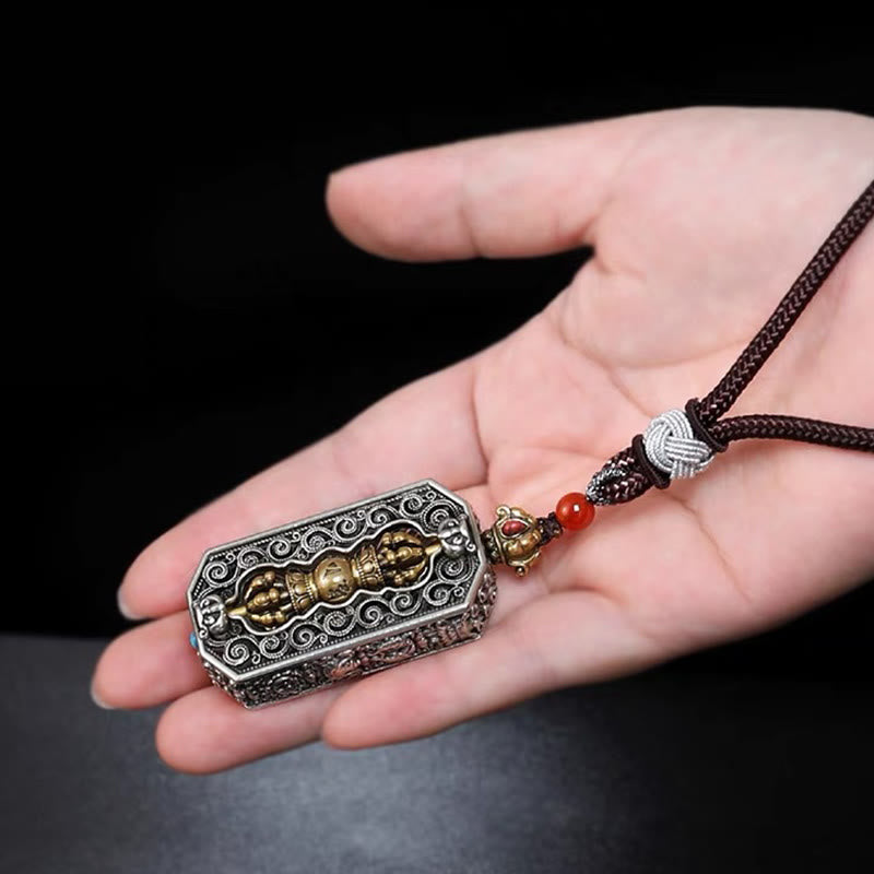 Om Mani Padme Hum Halskette | Dorje Vajra Lotus Anhänger