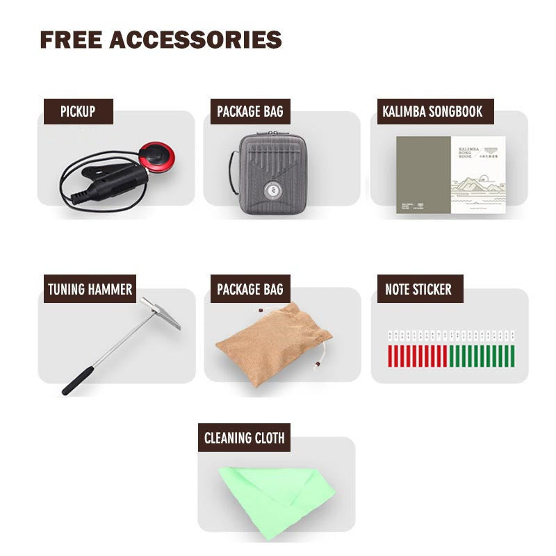 Kalimba-Daumenklavier mit 34 Tasten und Lebensbaum-Design