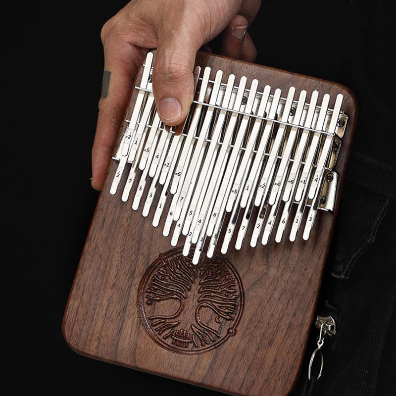 Kalimba-Daumenklavier mit 34 Tasten und Lebensbaum-Design