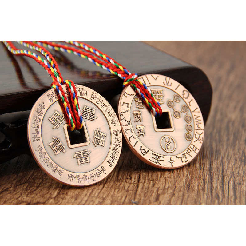 Copper Yin Yang Pendant for Balance and Protection 3.5cm