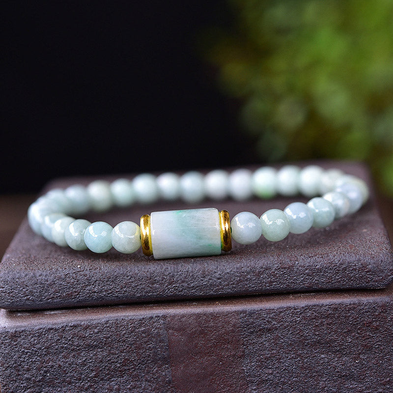 Natürliches Jade-Glücks- und Wohlstandsarmband für Überfluss