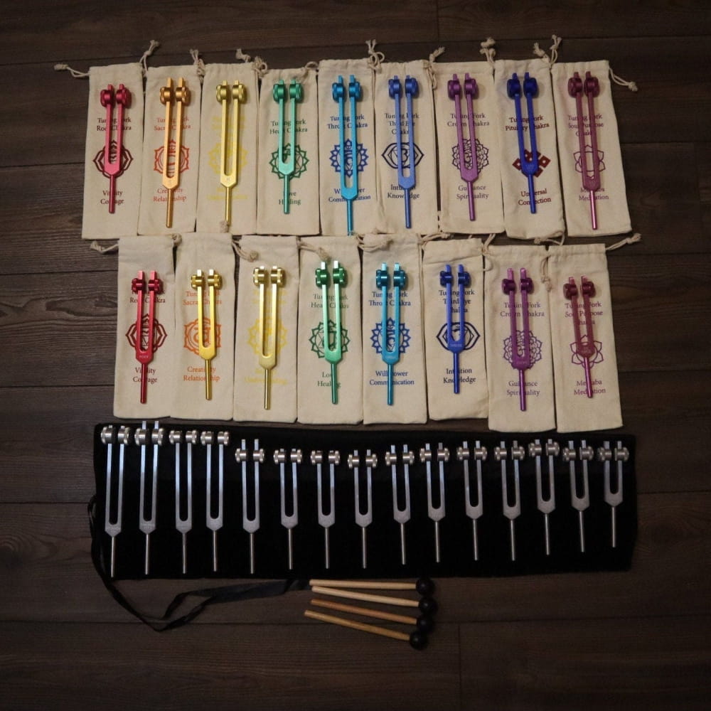 34pc Solfeggio & Chakra Tuning Fork Set - Biofield Vibration - On sale