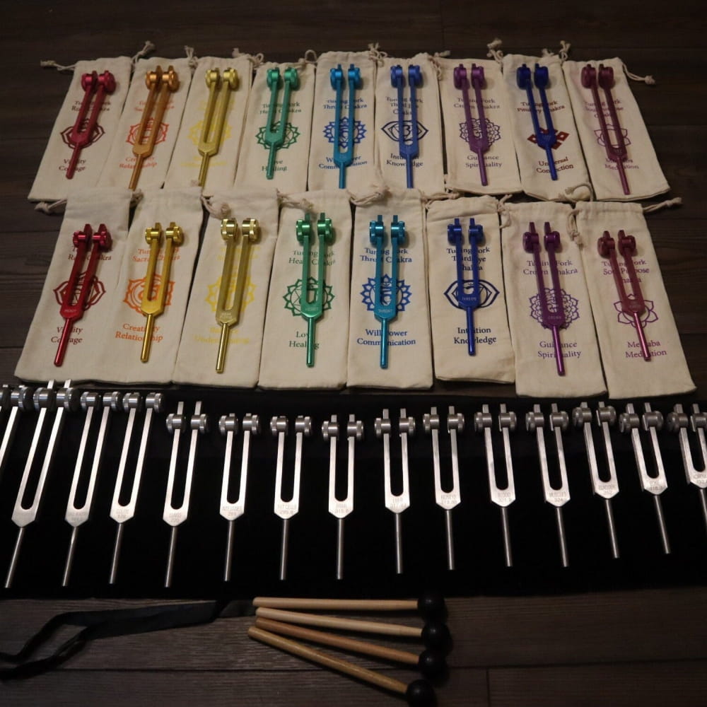 34pc Solfeggio & Chakra Tuning Fork Set - Biofield Vibration - On sale