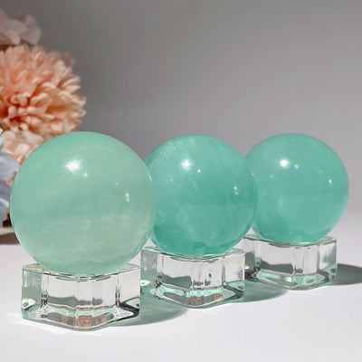 35–40 mm grüne Fluorit-Kristallkugel zur Heilung