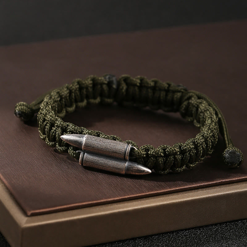 Sterling Silver Braided Rope Spiritual Protection Bracelet