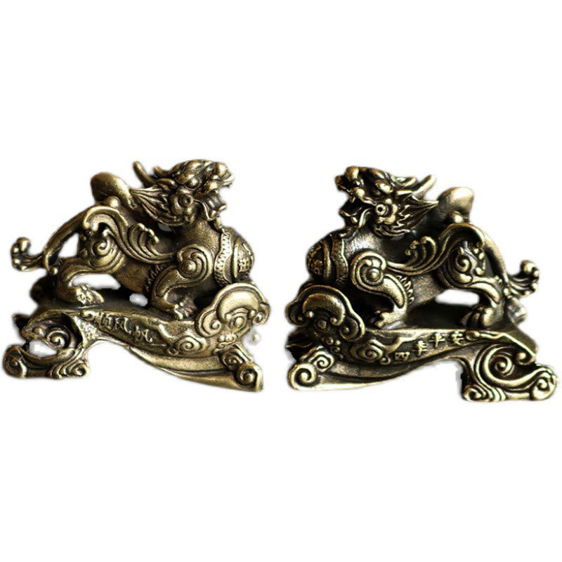 Handmade Copper Feng Shui PiXiu Wealth Luck Decoration