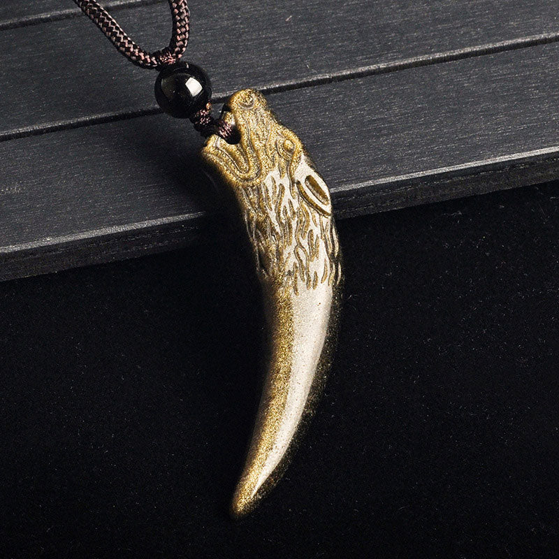 Multi Obsidian Strength Necklace Pendant