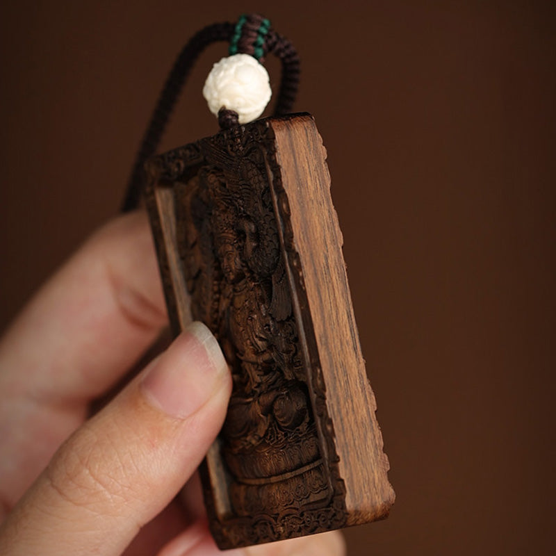 Chinesisches Sternzeichen Adlerholz PiXiu Drache Frieden Halskette Anhänger