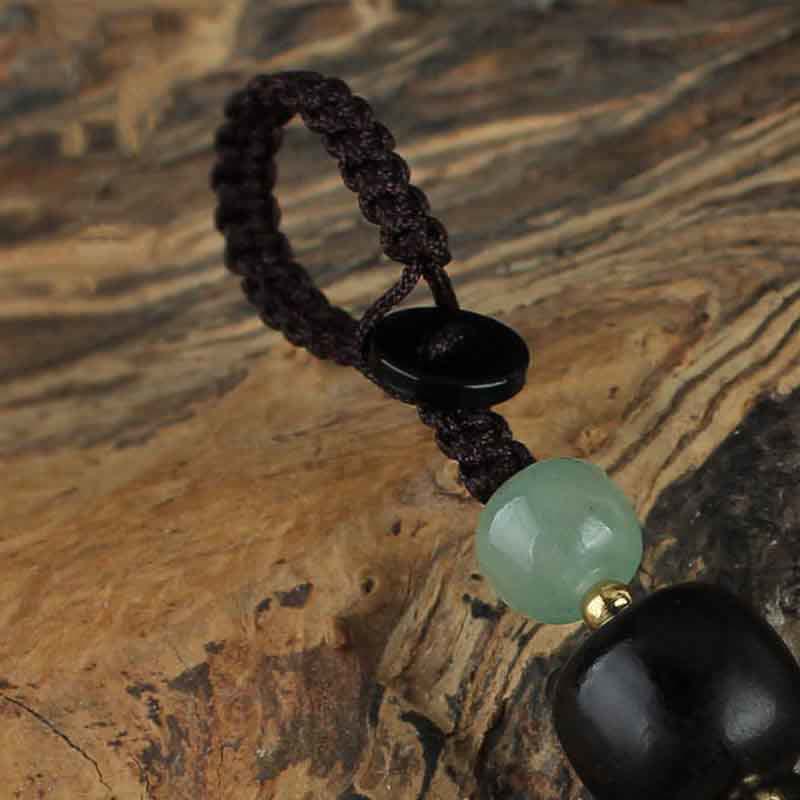 Pixiu Jade Peace Buckle Key Chain for Wealth & Abundance