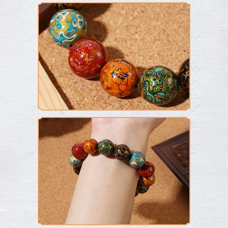 Spiritual Natural Lacquer Beads Calm Bracelet 16mm