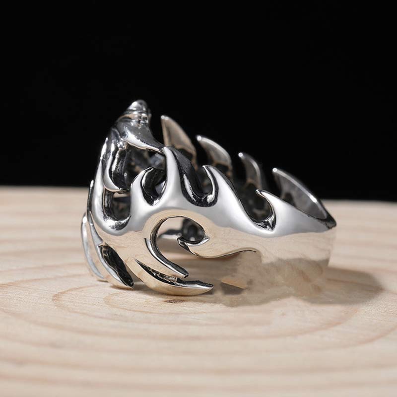 Unisex Dragon Pattern Protection Strength Adjustable Ring