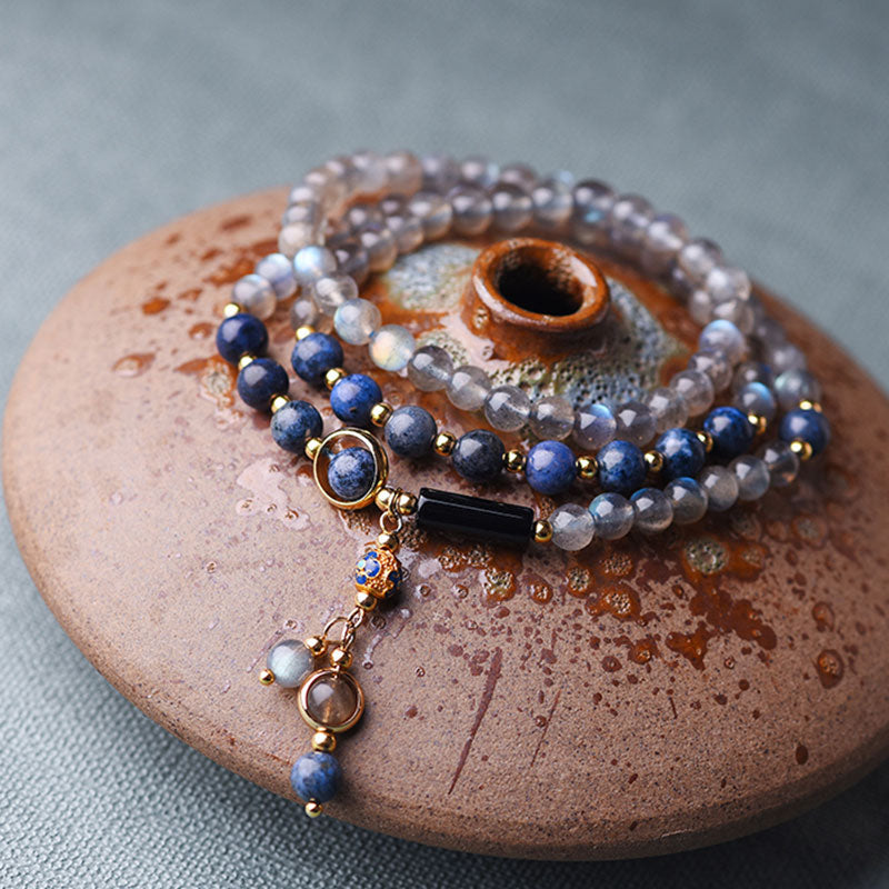 Moonstone Lazurite Calm Healing Bracelet for Positive Energy