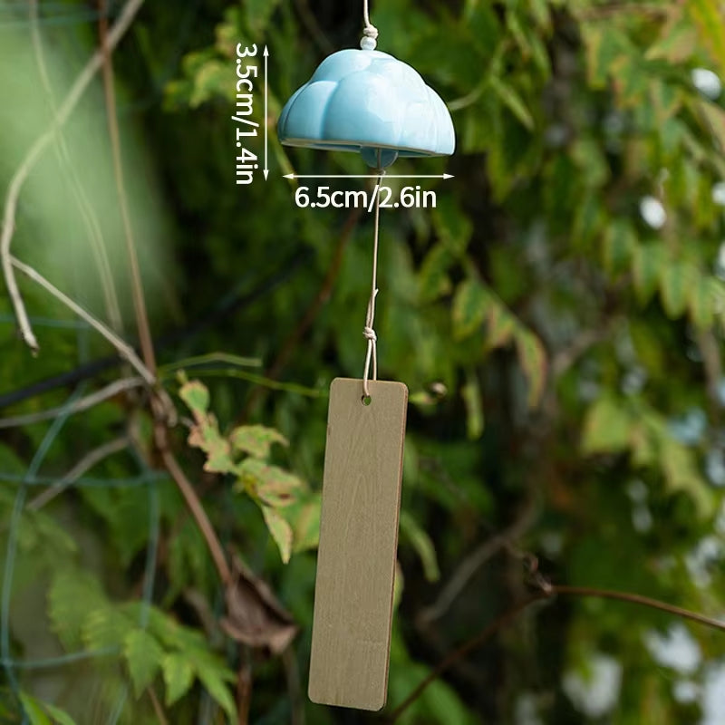 Wind Chime Ornament Cute Mountain Shape Wind Chime Hanging Pendant Home Door Window Eaves Lucky Wind Chime Hnaging Decor 풍경 종