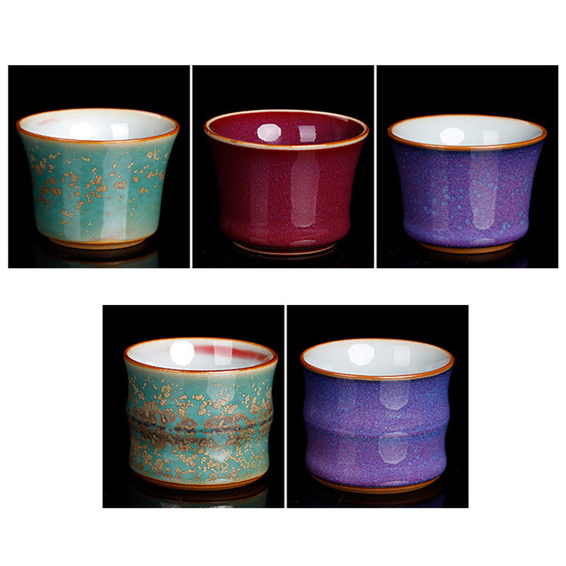 Zen Ceramic Bamboo Teacup 80ml for Kung Fu Tea Rituals