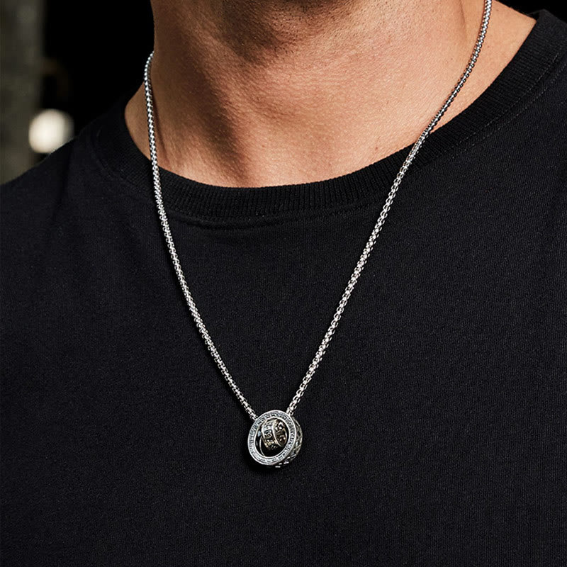 Kupfer-Halskettenanhänger „Om Mani Padme Hum“ für Frieden und Reinheit