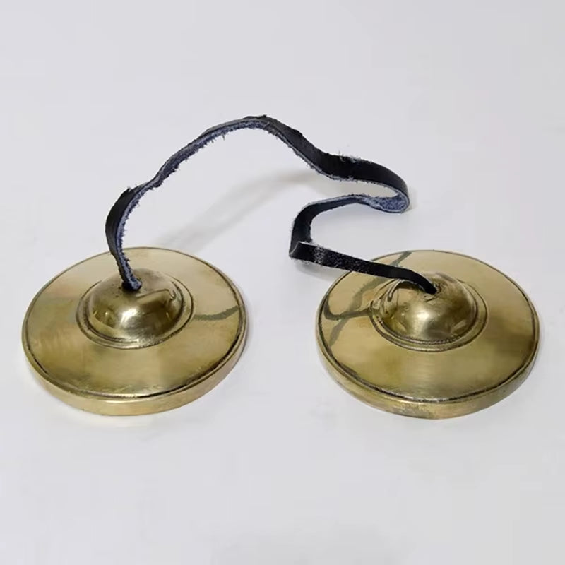 6.5Cm Nepal Brass Tinkle Bell Buddhist Tingsha Bells Cymbals Yoga Meditation Sound Healing Bell Orff Instruments for Children