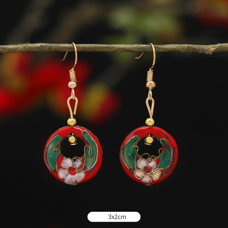 Alloy Copper Lotus Butterfly Drop Earrings for Spiritual Enlightenment